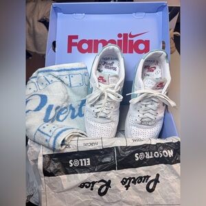 Nike Air Force 1 Low PR Day White Blue Size 10 Mens Familia Box Towel 🇵🇷